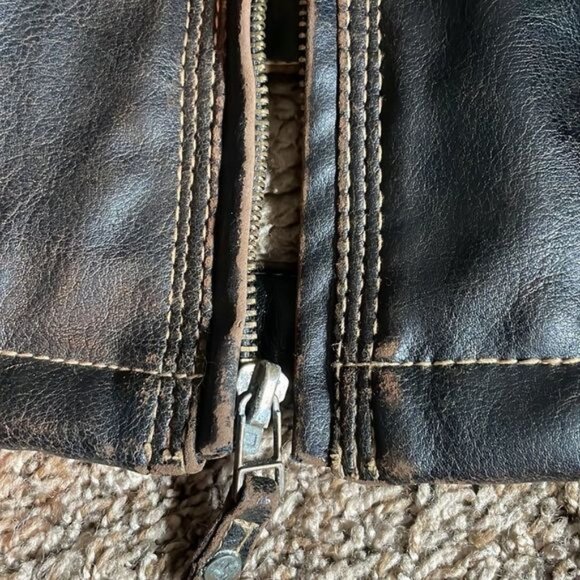 Columbia Sportswear Faux Leather Jacket Brown Large - Picture 11 of 12